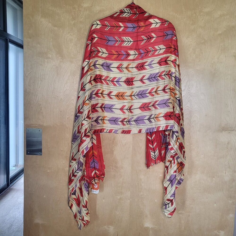 Pistil Celeste Poppy Rectangular Scarf/ Wrap / Shawl - Picture 4 of 15